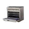 Forno Capriasca Titanium Professional 36In. Freestanding Dual Fuel Range FFSGS6187-36 - alternate 2